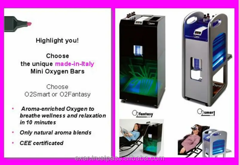 
Oxygen bar station made in Italy DELUXE O2SMART Oxygen bar - healthy stylish Aroma oxygen bar furniture CE certificate 