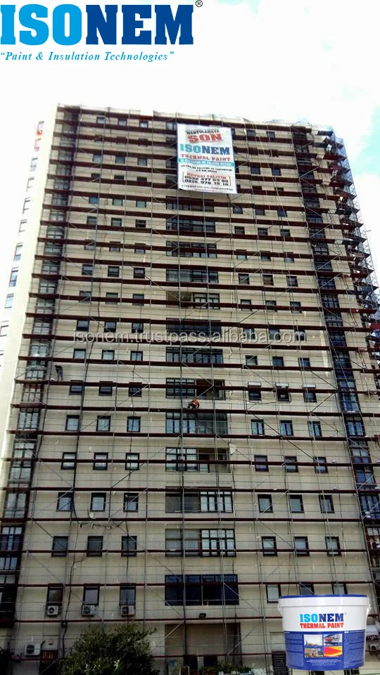 Isonem Thermal Paint for outdoor and indoor walls, roofs, energy saving colored (Exterior & Interior Heat Insulation Paint)