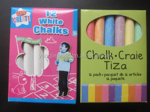 dustless school chalk  square  chalk  12pc  box  chalk  asorted  color  chalk  white chalk  colored  chalk  non-dust chalk