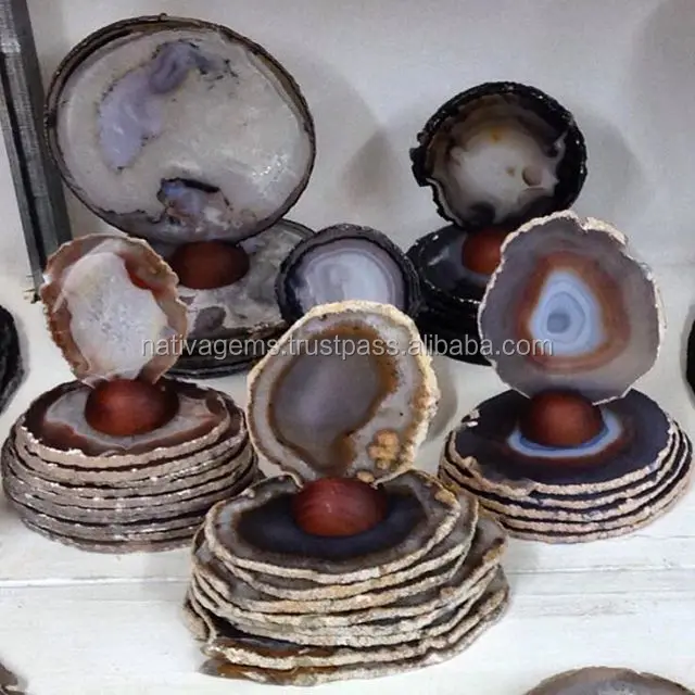 HIGH QUALITY NATURAL AGATE SLICES FOR WHOLESALE
