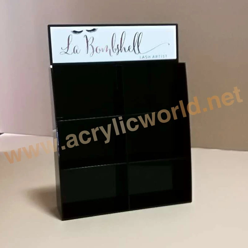 Acrylic Customized acrylic countertop display for cosmetics products makeup holder nail polish display stand