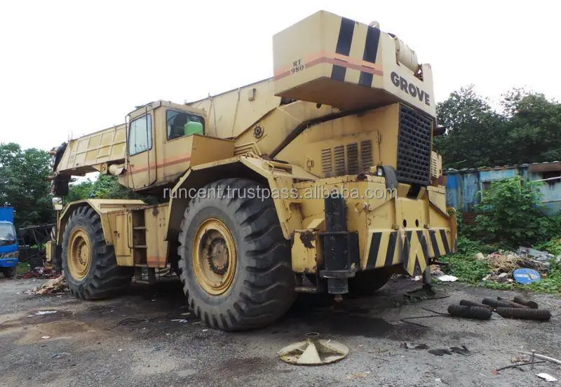 Used Grove terrain truck crane RT980 80ton high quality terrain crane original Germany truck crane