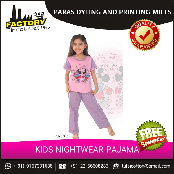 Kids Cotton Sleep Wear in Various Sizes and Patterns from Mozak Fashions