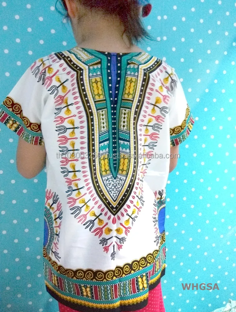 vintage KIDS kiddo HIPPIE BOHO GYPSY ART music festival African Dashik White Shirts