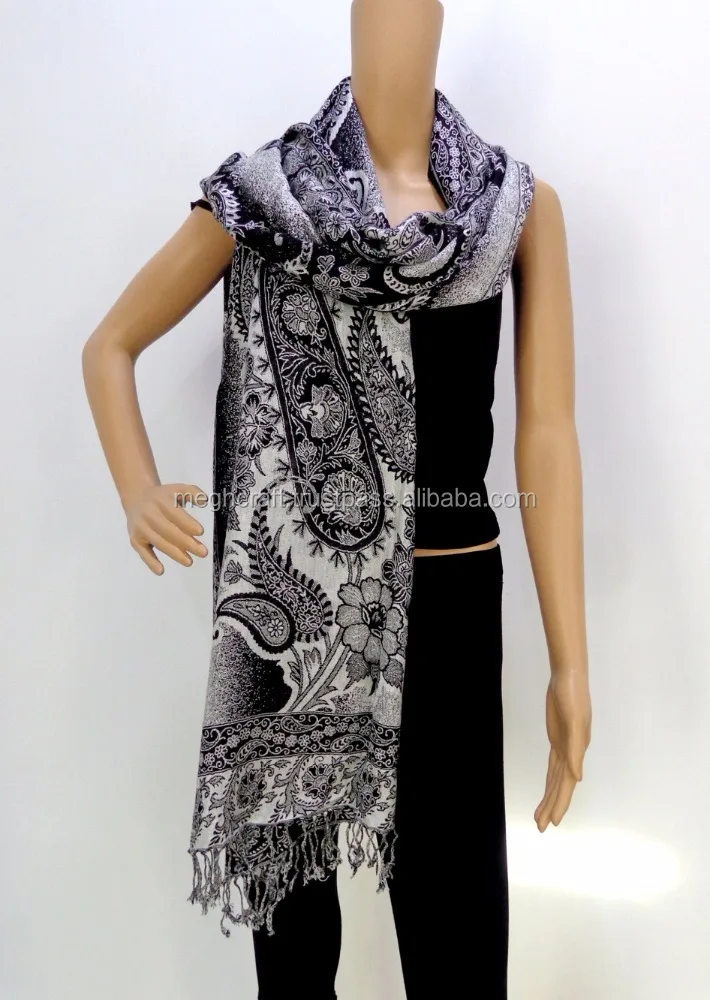 Wholesale indian pashmina stoles - silk shawl india online - partywear double side dupatta - women stylish scarf