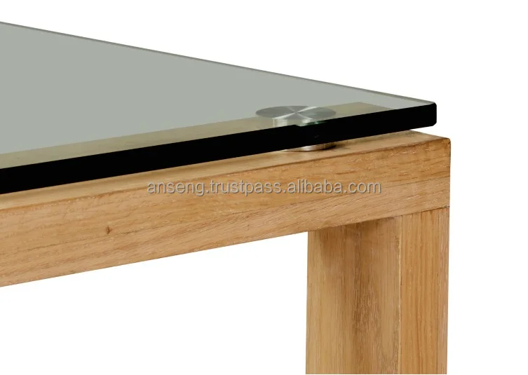 GLASS TOP RECTANGLE DINING TABLE