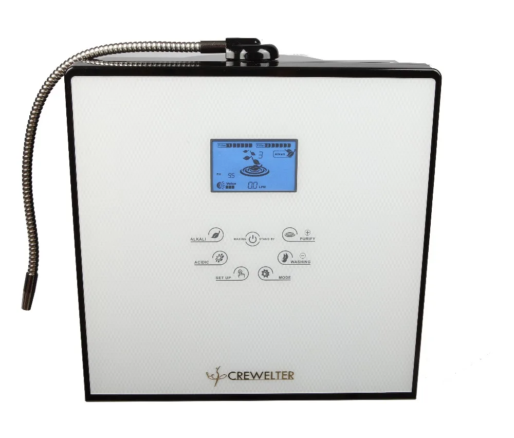Alkaline Water Ionizer CREWELTER 9 Plates Ionized Home Appliances Treatment