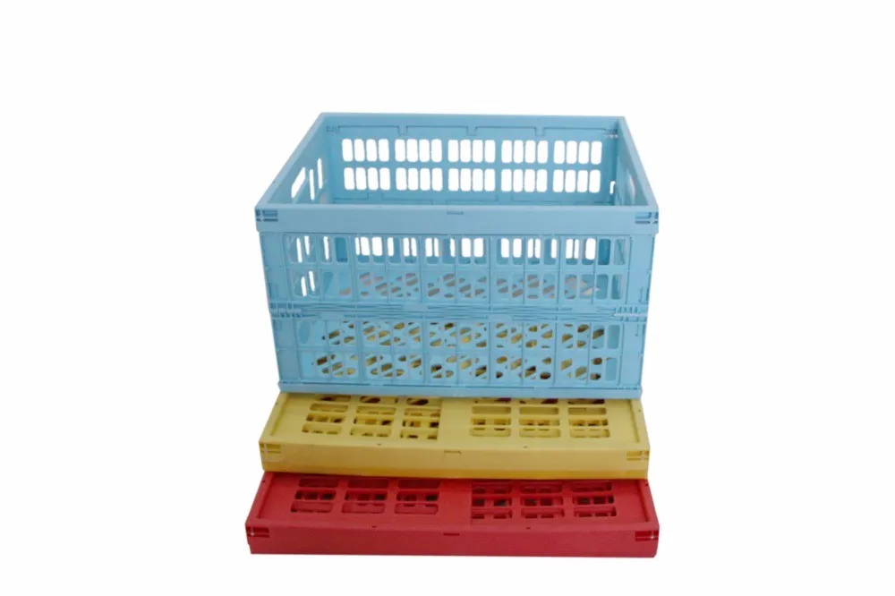 Stuff Storage Folding Plastic Laundry Snappy Basket Plastic fruit vegetable baskets used in agriculture