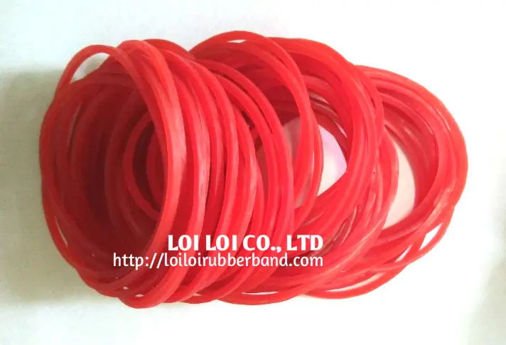Size 18 Transparent Red color Natural Rubber Band for Money / Wholesale mix Rubber Band Elastic Good Quality Best Selling