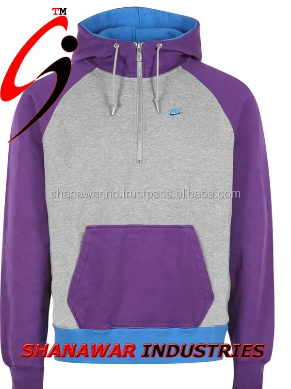 OEM Custom campshire half zip pullover hoodie cashmere shearling berber sherpa fleece hoodies for men