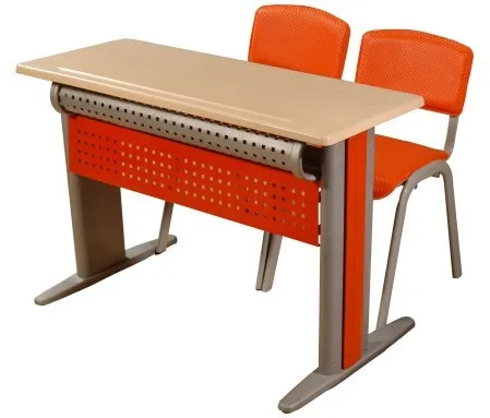 
Safir Double School Desk with Panel 