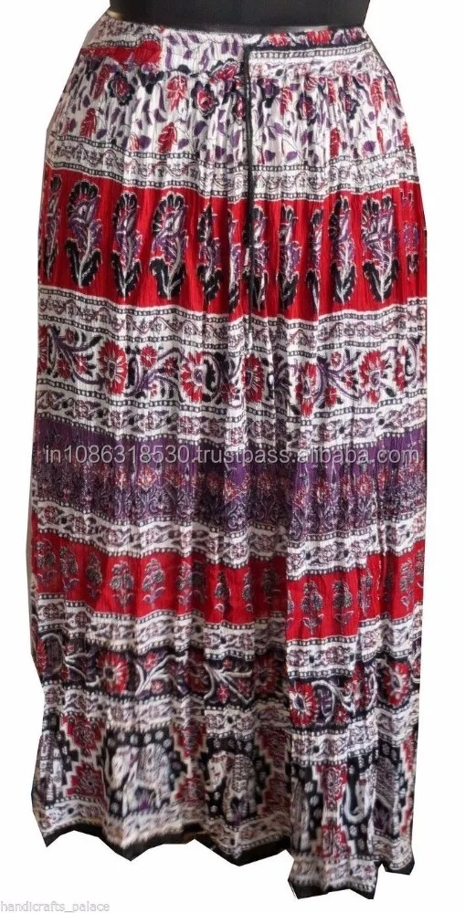 skirts printed long jupe falda floral Indian gypsy kjol Hippie Boho Gypsy Tribal Batik Animals Elastic Waist Long Skirt Dress