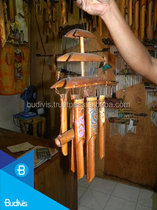 Колокольчики из бамбука ручной работы, Бали, Индонезия, недорогое украшение для дома или сада