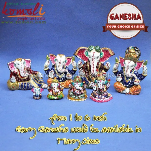 Vibrant & Colourful Pagdi Meenakari Ganesh Murti Wedding Gift Ganesha