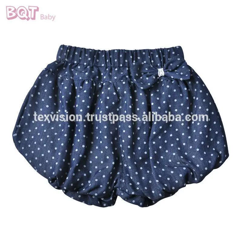 
Стильные с бантом джинсовой цвет пятно широкий свободного покроя хлопок шорты для девочек 