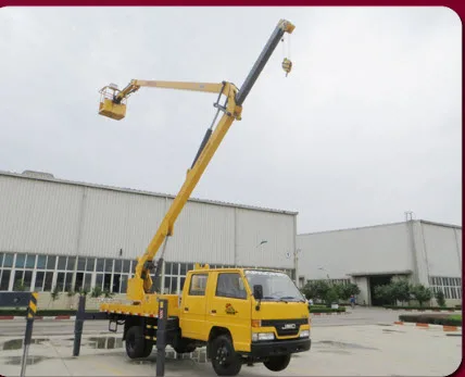 
Truck Mounted Aerial Platforms Manlift Cherry Picker With Lifting Boom Vehicle 