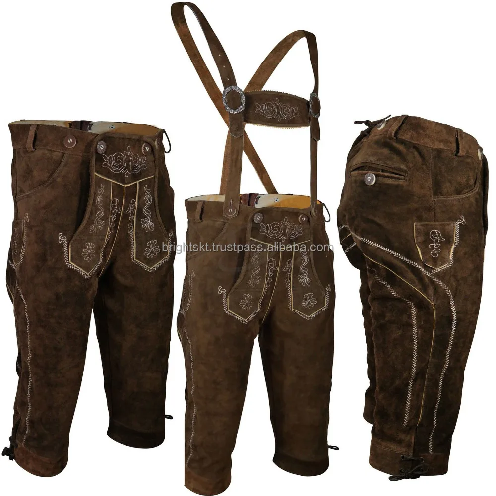 
Kniebund hosen Men ledersosen trachten lederhosen leather pants with suspenders (Bavarian Clothing) 