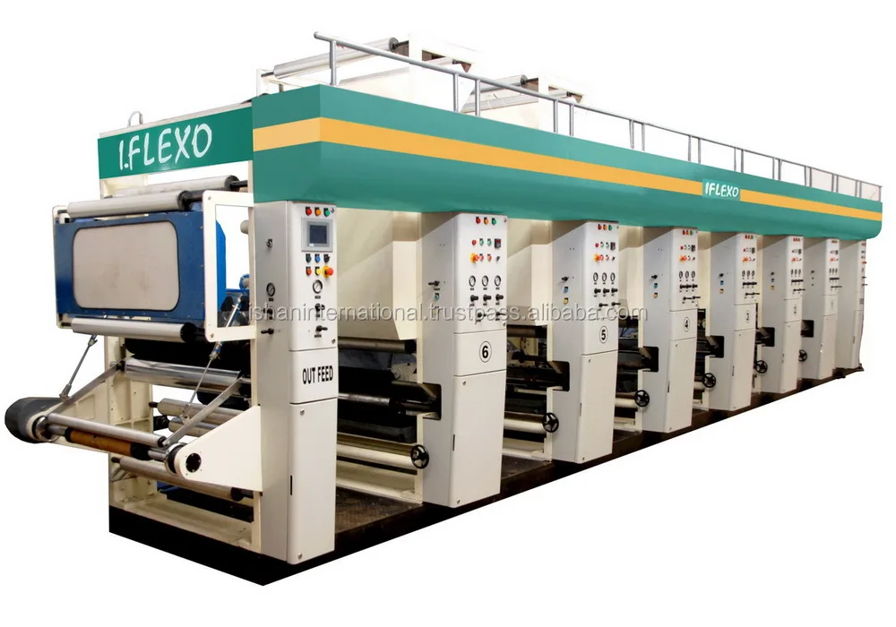 Eight Color Rotogravure Printing Machine Web Width 1000 mm SPEED 150 meters per minute 5Drive System with SAAPL Web AlinerSystem