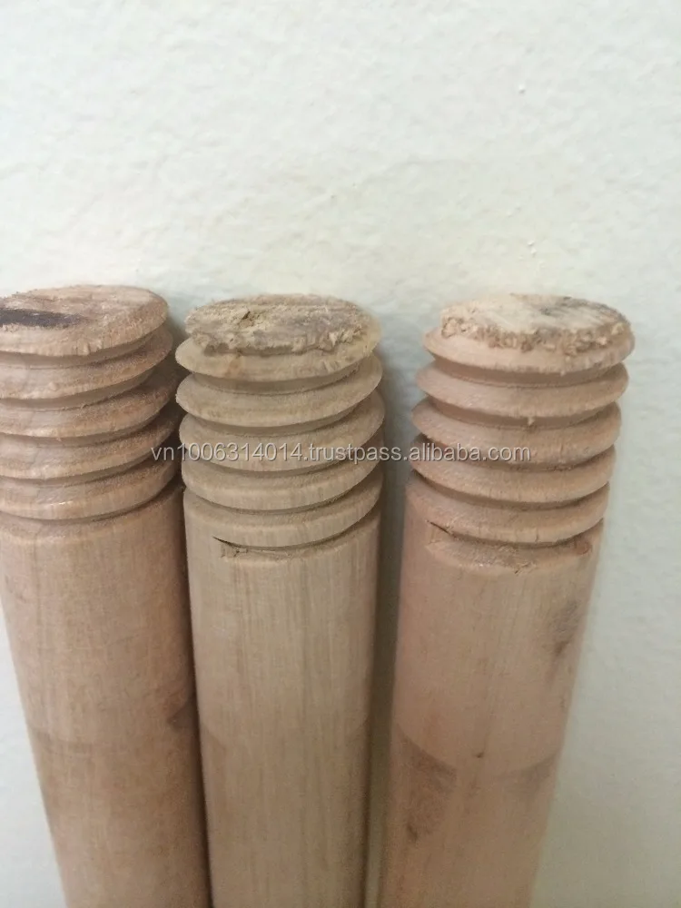 Natural wooden broom stick short length 900mm for Singapore market