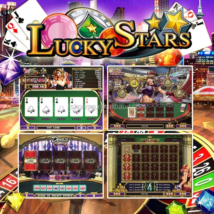 Lucky Star :TSK Taiwan Arcade Video Poker Slot Game Machine