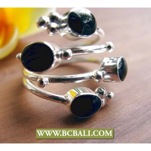 silver alpaka rings with stone