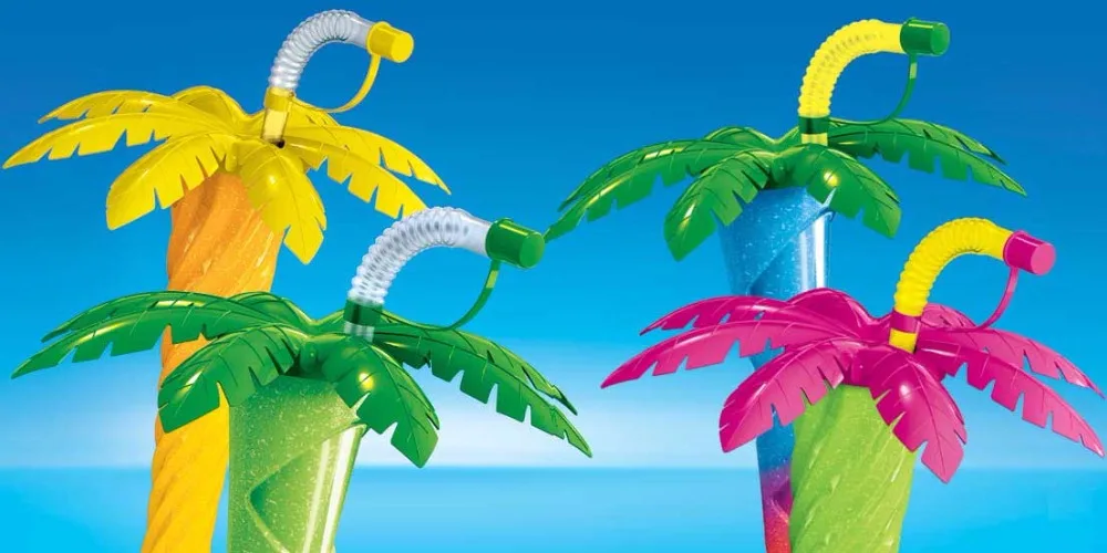 
Palm tree cup 12 oz./350 ml yard cup - PET 