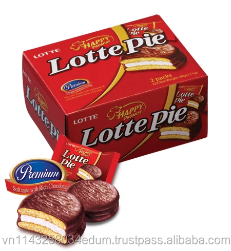 Chocolate Lotte Pie 60gr/box - 48 boxes/carton