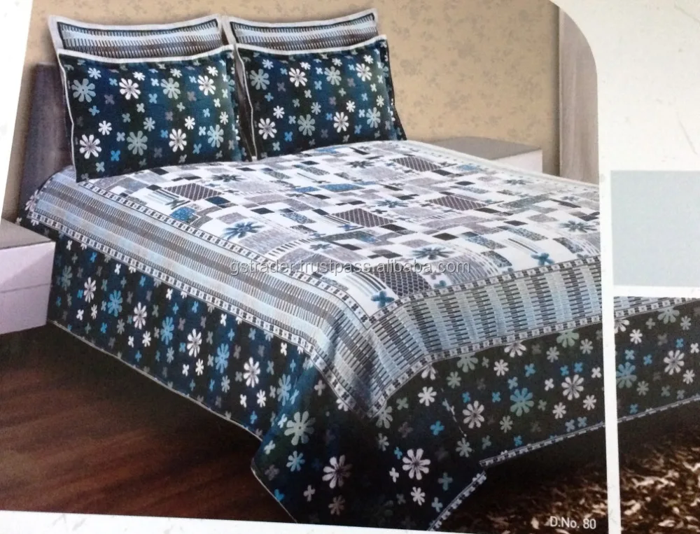 bed spread 100% indian cotton bed cover bedspread sheet from india