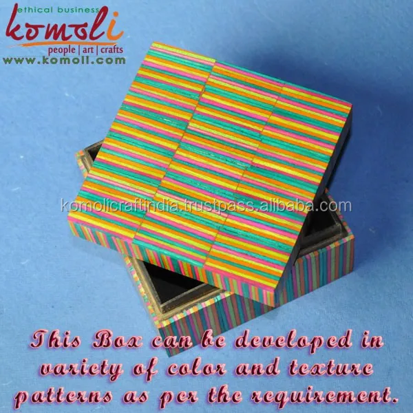 Indian Handmade custom shape wooden jewelry decorative box