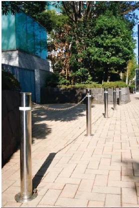 Retractable parking post useful to prevent illegal parking LA-8KC Dia.76.3mm