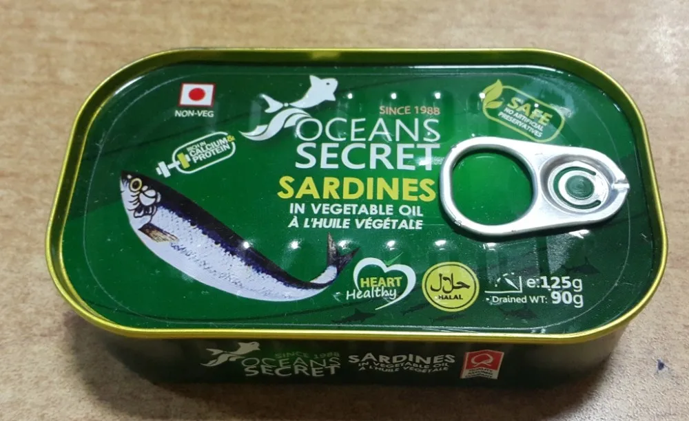 Canned Sardines in Vegetable Oil 125g