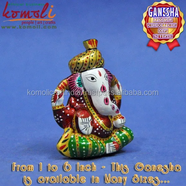 Vibrant & Colourful Pagdi Meenakari Ganesh Murti Wedding Gift Ganesha