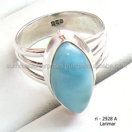 925 кольцо из стерлингового серебра морского синего цвета