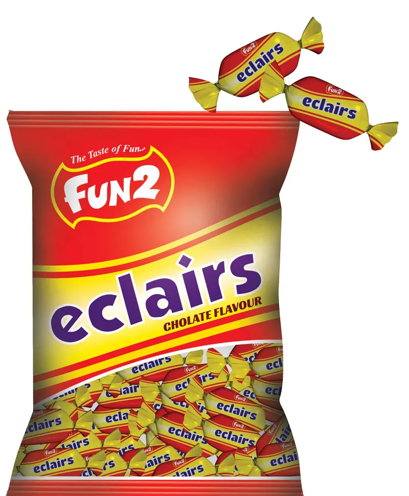 Super Sweet Milkey Crem eclairs Chocolate /eclairs toffee manufacturer Candy Wholesale ball Shaped Gummy eclairs Chocolate