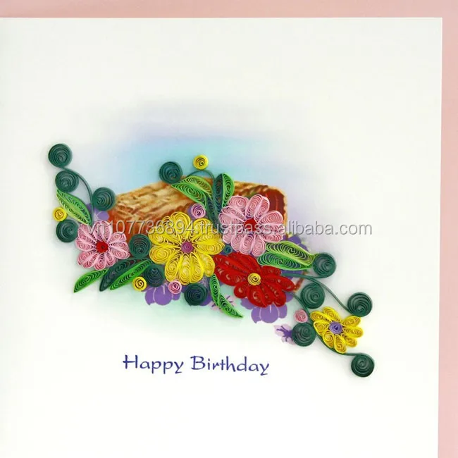Flowers Quilling card handmade Viet craft