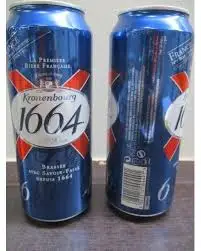 
France Origin Kronenbourg 1664 beer Cans & Botlles 