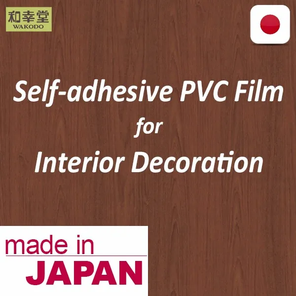 Easy to install High quality self adhesive wood grain vinyl film Wood pattern PVC film , Samples also Available