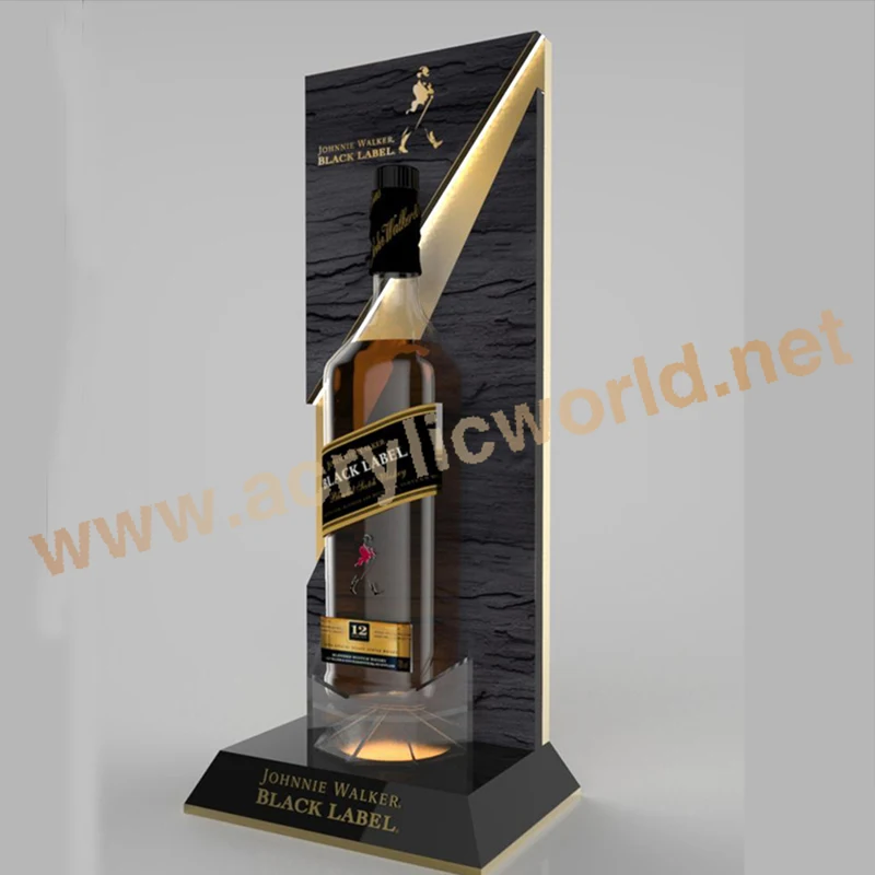 bottle glorifier display rack Acrylic Beer Wine Bottle Classic Malt Whisky Glorifier Display Stand Led Base Bottle Glorifier