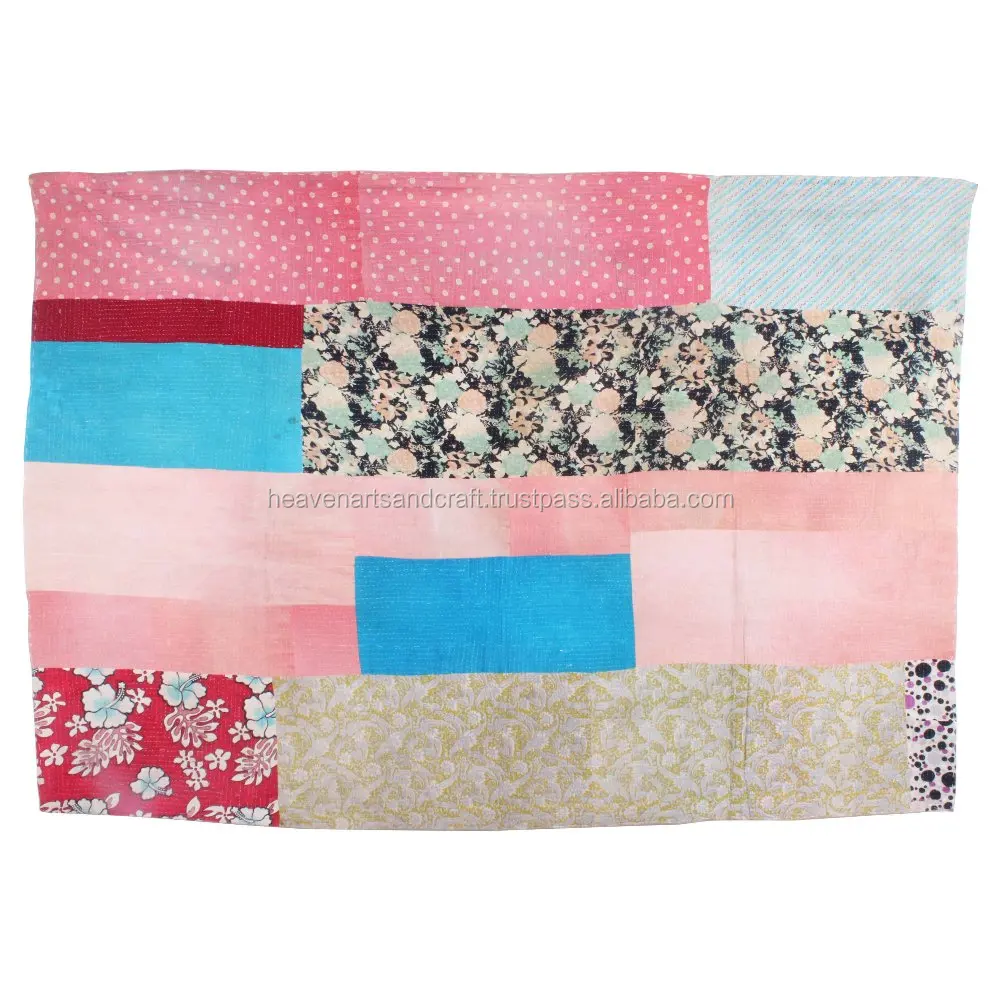 Индийское винтажное Хлопковое одеяло Kantha