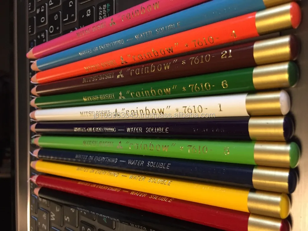 Mitsubishi Uni Rainbow Colored Pencil Graphite Drawing Dermatograph made in Japan
