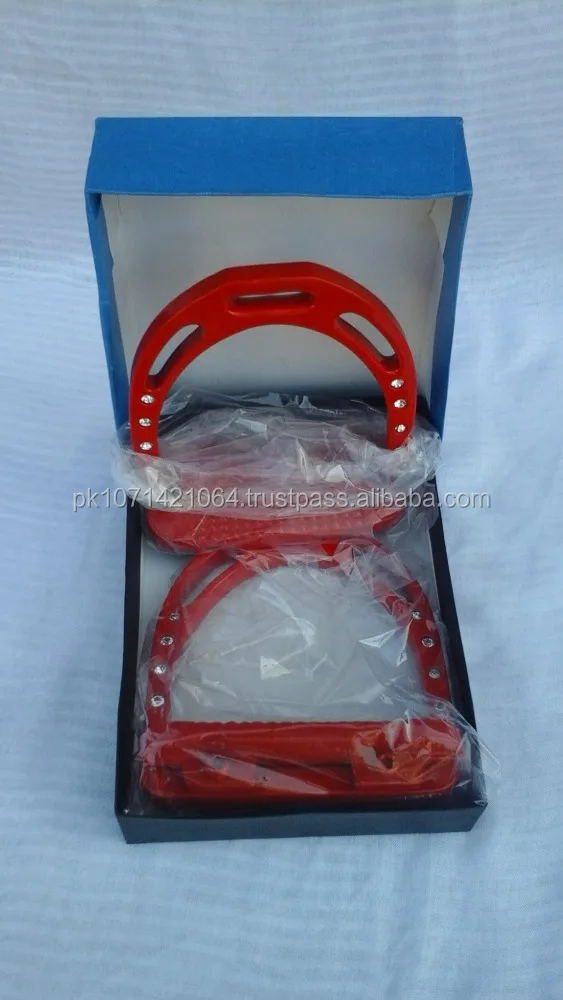 HORSE JIN ALUMINUM LIGHT WEIGHT STIRRUPS WITH CRYSTALS WITH VERITY  OF COLOR