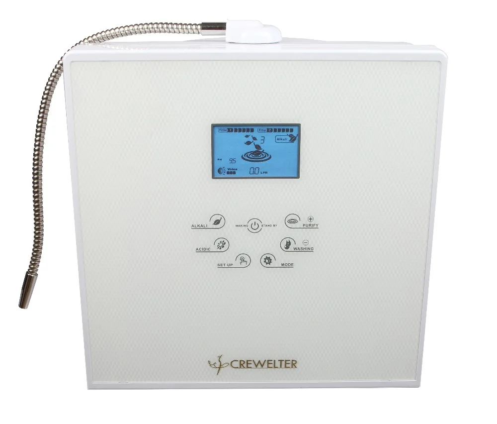 Alkaline Water Ionizer CREWELTER 9 Plates Ionized Home Appliances Treatment