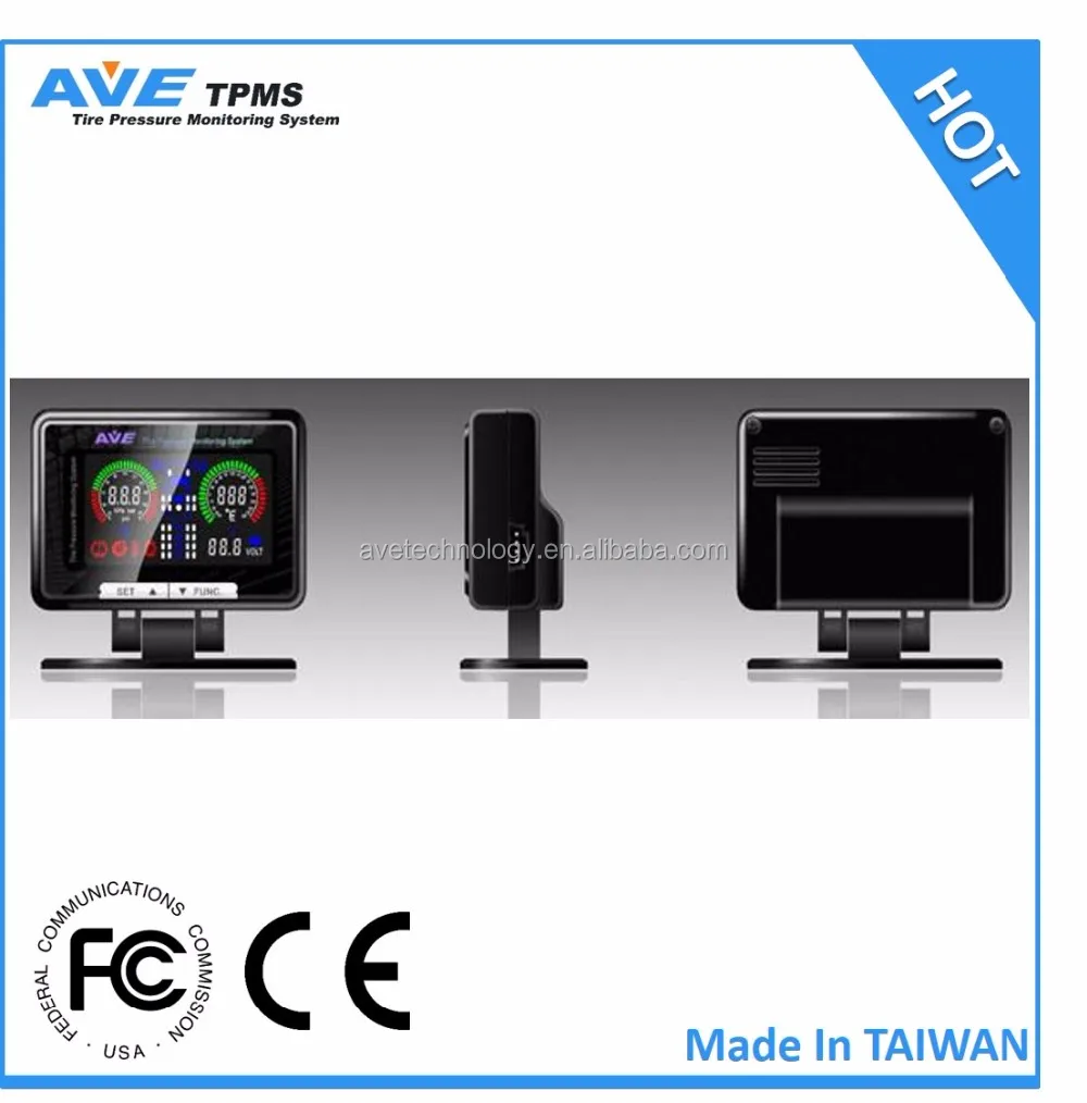 AVE TPMS Color LCD display 6 external sensors Tire Pressure Monitoring System/TPMS/RS232