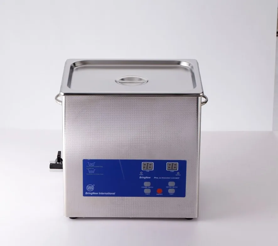 Digital ultrasonic cleaner 10L, 420W with digital heater with certificate for lab ultrasonic cleaner