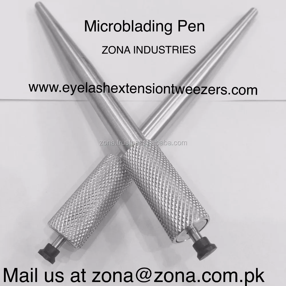 Sterilized Microblading Eyebrow Tattoo Pen Stainless Steel Microblading Pen Private Label Custom Permanent Eyebrow Pen