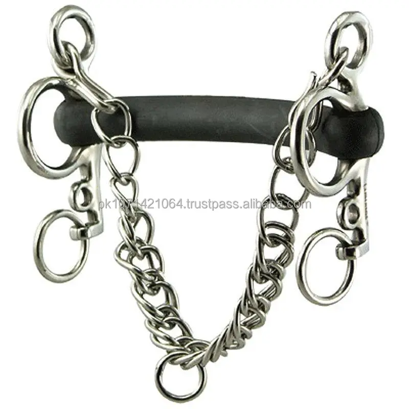 HORSE HARD RUBBER MOUTH PELHAM HORSE BIT STAINLESS STEEL HORSE bits bridle by Riaz Jamal Intel