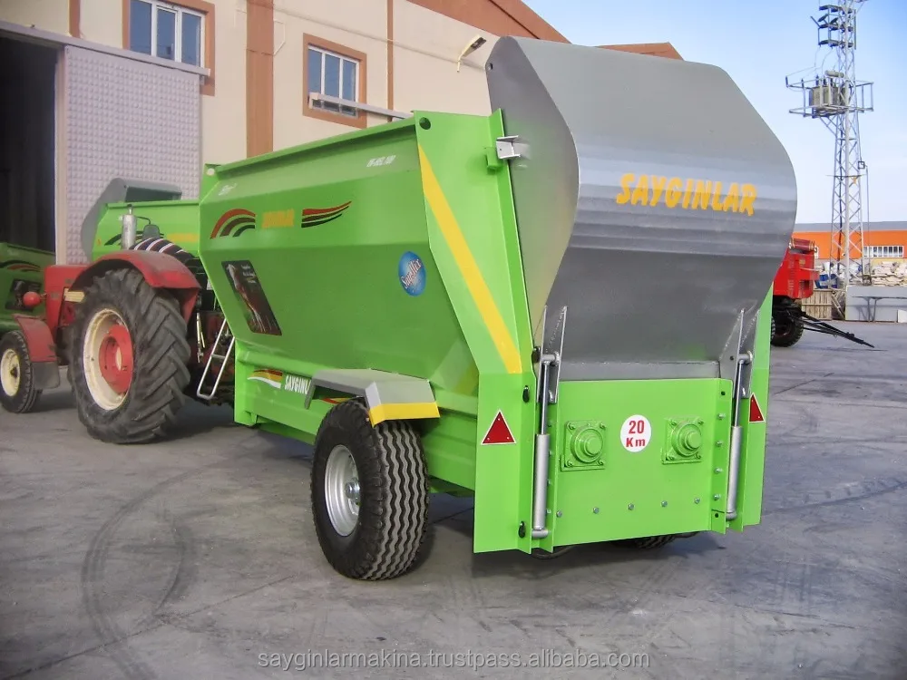 Wagon Horizontal Auger High Quality Tmr Mixer Wagon 8m3 Livestock Feed Mixer Made in Turkey