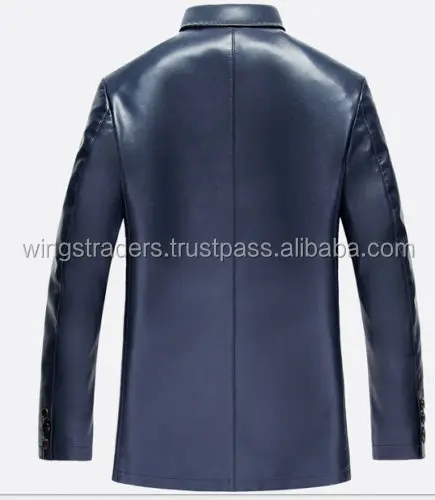 100% Pure Leather Blazer Coat For Men High Quality Real Leather Coat