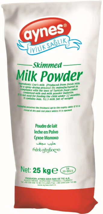 AYNES SKIMMED MILK POWDER 25kg Creamer Milk Powder in 25kg Bags Max White KOSHER Packaging Color Weight Fat Shelf Adul