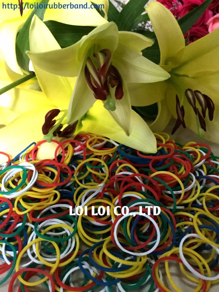 Factory supply Directly small natural Rubber band - Mix tiny poly Elastic Hair Bands Rubber